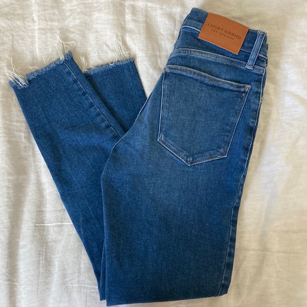 Lucky Brand Womens 6/28 Bridgette High Rise Skinny Button Fly Jeans